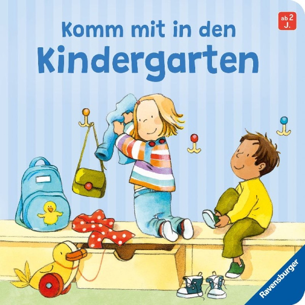 Buchcover und Innenansicht für das Buch: Komm mit in den Kindergarten