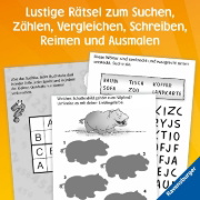 Buchcover und Innenansicht für das Buch: Spiel & Spaß - Grundschul-Rätselspaß für unterwegs