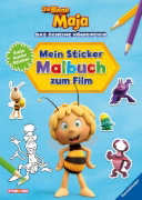 Buchcover und Innenansicht für das Buch: Die Biene Maja: Mein Sticker-Malbuch zum Film