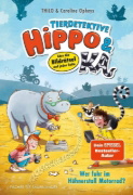 Buchcover und Innenansicht für das Buch: Tierdetektive Hippo & Ka - Wer fuhr im Hühnerstall Motorrad?
