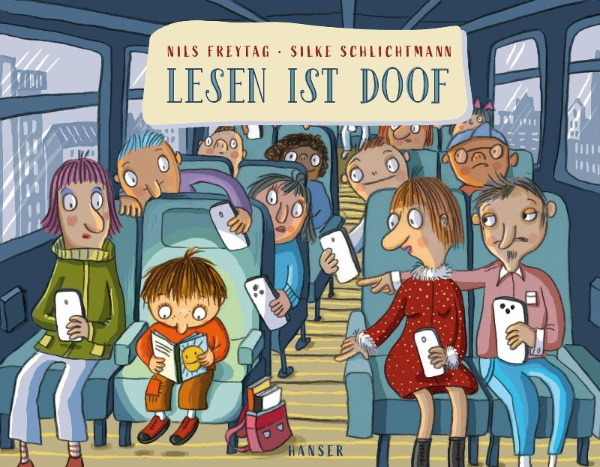 Buchcover und Innenansicht für das Buch: Lesen ist doof