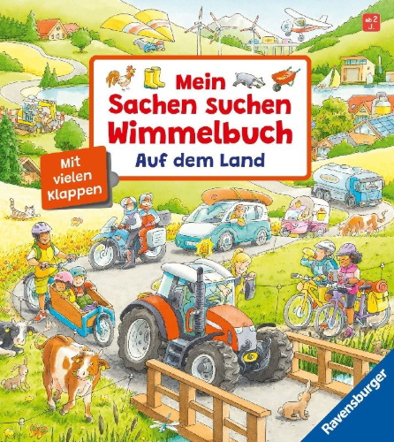 Buchcover und Innenansicht für das Buch: Mein Sachen suchen Wimmelbuch: Auf dem Land