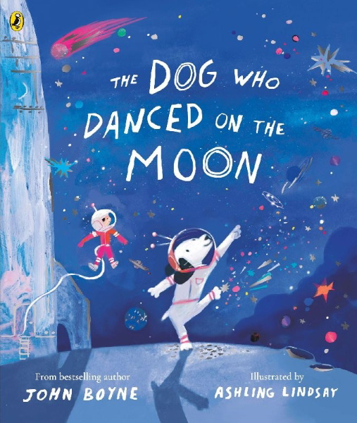 Buchcover und Innenansicht für das Buch: The Dog Who Danced on the Moon