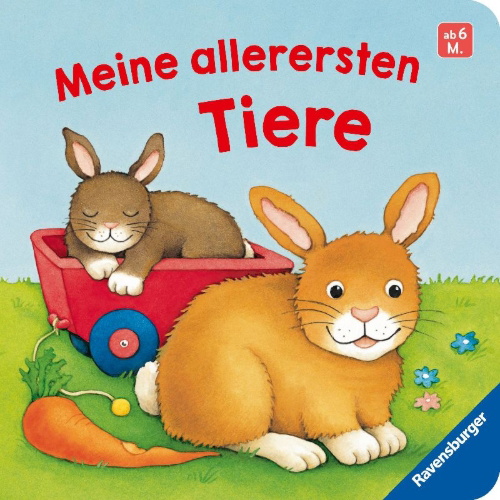Buchcover und Innenansicht für das Buch: Meine allerersten Tiere
