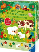 Buchcover und Innenansicht für das Buch: Mein großes Lichter-Wimmelbuch: Auf dem Bauernhof