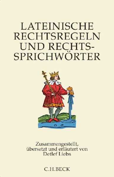 Buchcover und Innenansicht für das Buch: Lateinische Rechtsregeln und Rechtssprichwörter