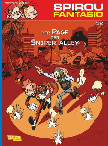 Buchcover und Innenansicht für das Buch: Le Groom de Sniper Alley