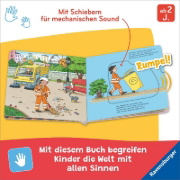Buchcover und Innenansicht für das Buch: Spielen, hören, staunen - Stadt