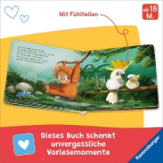 Buchcover und Innenansicht für das Buch: Mein erstes Vorlese-Fühlbuch - Bist du ein Affe?
