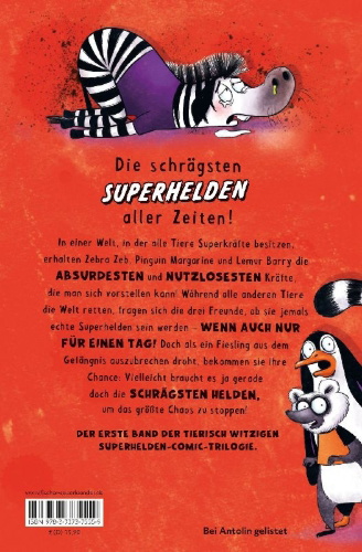 Buchcover und Innenansicht für das Buch: The Terrible Trio: The (not so) Superheroes
