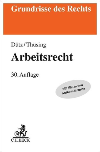 Buchcover und Innenansicht für das Buch: Arbeitsrecht
