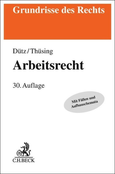 Buchcover und Innenansicht für das Buch: Arbeitsrecht