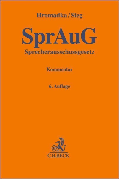 Buchcover und Innenansicht für das Buch: Sprecherausschussgesetz. SprAuG