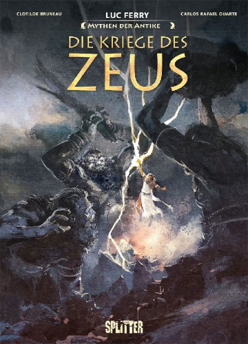 Buchcover und Innenansicht für das Buch: Mythen der Antike: Die Kriege des Zeus