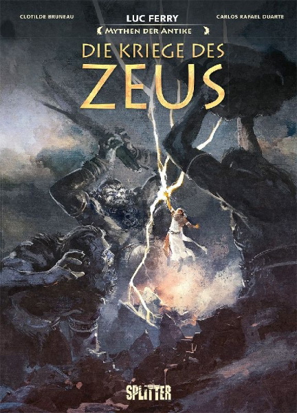 Buchcover und Innenansicht für das Buch: Mythen der Antike: Die Kriege des Zeus