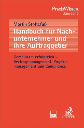 Buchcover und Innenansicht für das Buch: Handbuch für Nachunternehmer und ihre Auftraggeber
