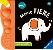 Buchcover und Innenansicht für das Buch: Play+ flip&pop Meine Tiere - ab 6 Monate