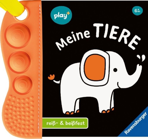 Buchcover und Innenansicht für das Buch: Play+ flip&pop Meine Tiere - ab 6 Monate