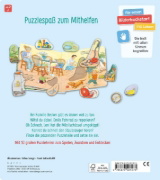Buchcover und Innenansicht für das Buch: Mein großes Puzzle-Spielbuch - Alle helfen mit