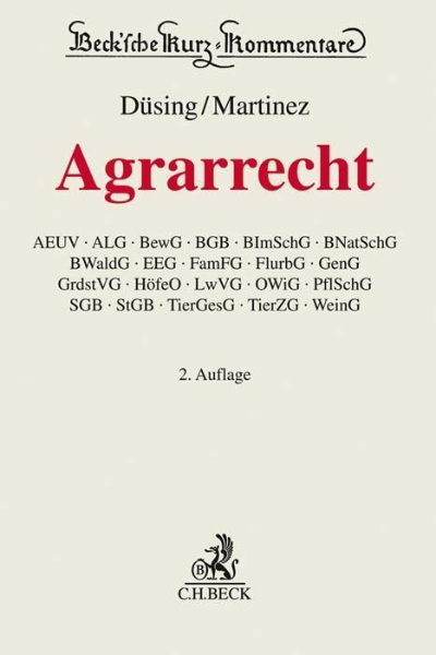 Buchcover und Innenansicht für das Buch: Agrarrecht
