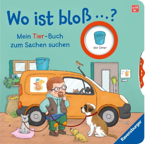 Buchcover und Innenansicht für das Buch: Wo ist bloß ...? - Mein Tier-Buch zum Sachen suchen
