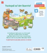 Buchcover und Innenansicht für das Buch: Mein großes Puzzle-Spielbuch Bauernhof
