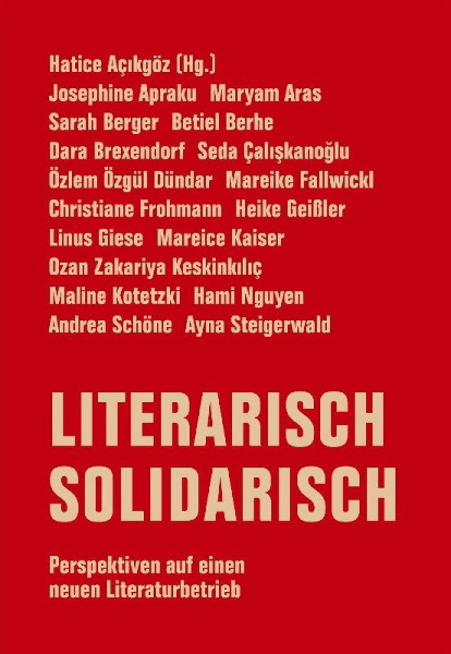 Buchcover und Innenansicht für das Buch: Literarisch solidarisch