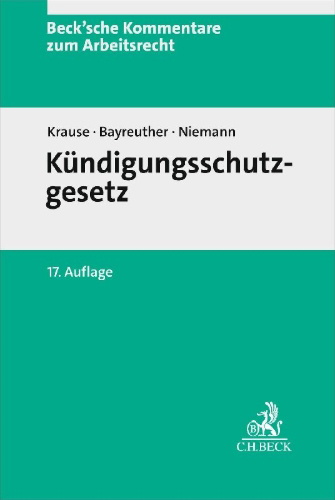 Buchcover und Innenansicht für das Buch: Kündigungsschutzgesetz. KSchG