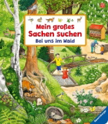 Buchcover und Innenansicht für das Buch: Mein großes Sachen suchen: Bei uns im Wald