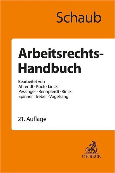 Buchcover und Innenansicht für das Buch: Arbeitsrechts-Handbuch
