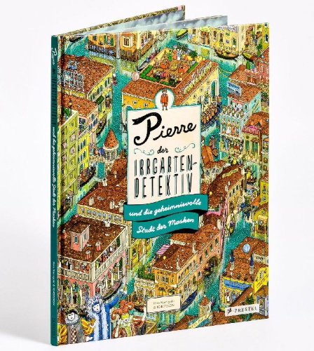 Buchcover und Innenansicht für das Buch: Pierre the Maze Detective: The Curious Case of the Castle in the Sky
