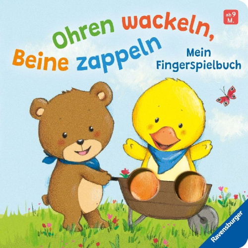 Buchcover und Innenansicht für das Buch: Ohren wackeln, Beine zappeln