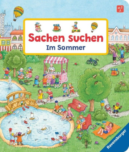 Buchcover und Innenansicht für das Buch: Sachen suchen: Im Sommer