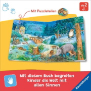 Buchcover und Innenansicht für das Buch: Mein großes Puzzle-Spielbuch - Wald