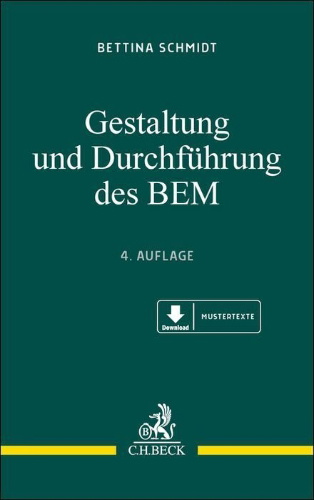 Buchcover und Innenansicht für das Buch: Gestaltung und Durchführung des BEM