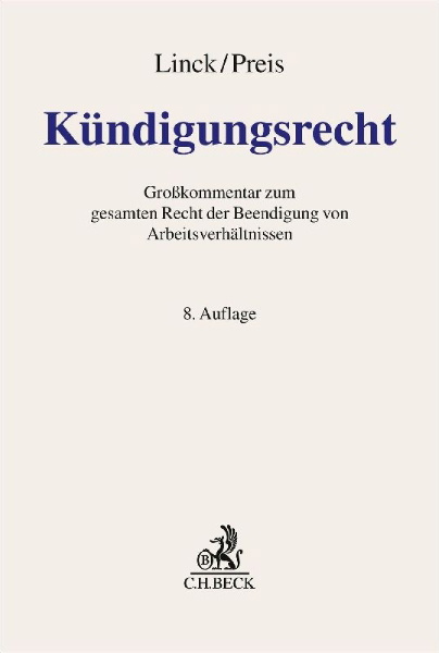 Buchcover und Innenansicht für das Buch: Kündigungsrecht