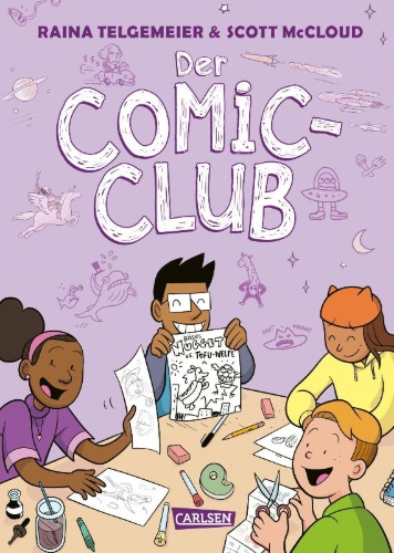 Buchcover und Innenansicht für das Buch: The Cartoonists Club