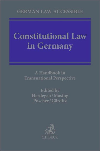 Buchcover und Innenansicht für das Buch: Constitutional Law in Germany