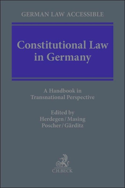 Buchcover und Innenansicht für das Buch: Constitutional Law in Germany