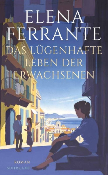 Buchcover und Innenansicht für das Buch: La vita bugiarda degli adulti
