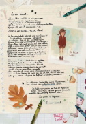Buchcover und Innenansicht für das Buch: Les Carnets de Cerise 1