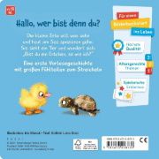 Buchcover und Innenansicht für das Buch: Mein erstes Vorlese-Fühlbuch - Bist du eine Ente?