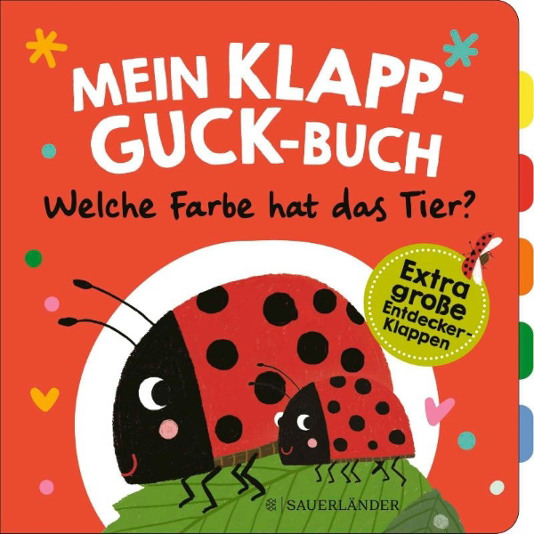 Buchcover und Innenansicht für das Buch: Mein Klapp-Guck-Buch: Welche Farbe hat das Tier?