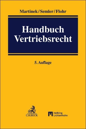 Buchcover und Innenansicht für das Buch: Handbuch Vertriebsrecht