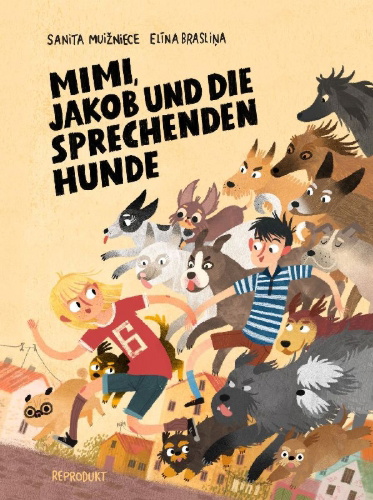 Buchcover und Innenansicht für das Buch: Mimi, Jakob und die sprechenden Hunde
