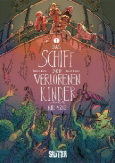 Buchcover und Innenansicht für das Buch: Das Schiff der verlorenen Kinder. Band 1