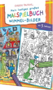 Buchcover und Innenansicht für das Buch: Mein lustiges großes Malspielbuch: Wimmel-Bilder (ab 5 Jahren)