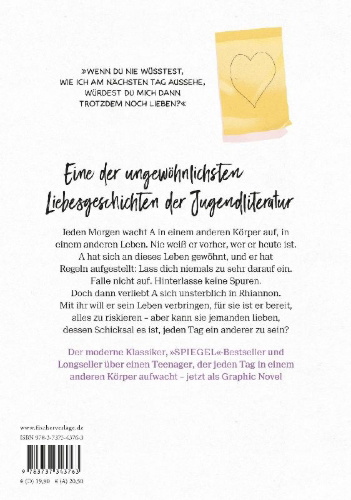 Buchcover und Innenansicht für das Buch: Every Day -- The Graphic Novel