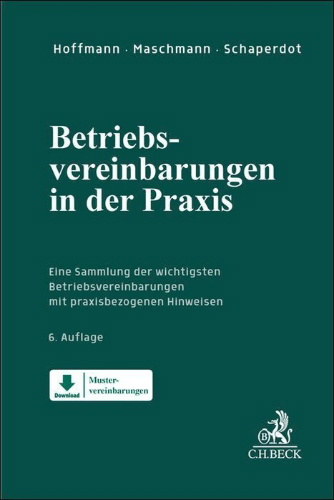 Buchcover und Innenansicht für das Buch: Betriebsvereinbarungen in der Praxis