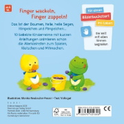 Buchcover und Innenansicht für das Buch: Fingerspiele für Klitzekleine